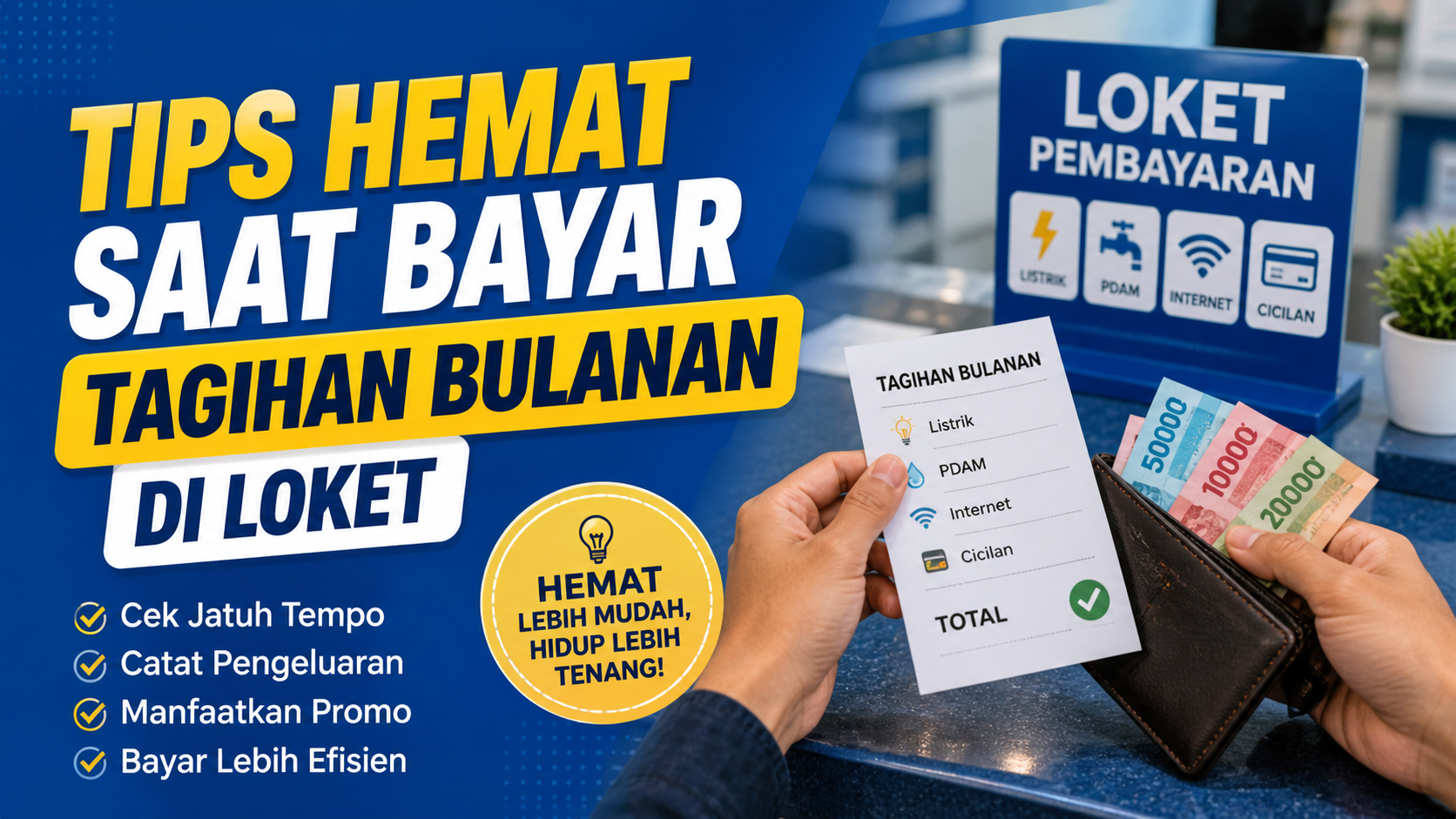 Tips Hemat Saat Bayar Tagihan Bulanan di Loket - Thumbnail